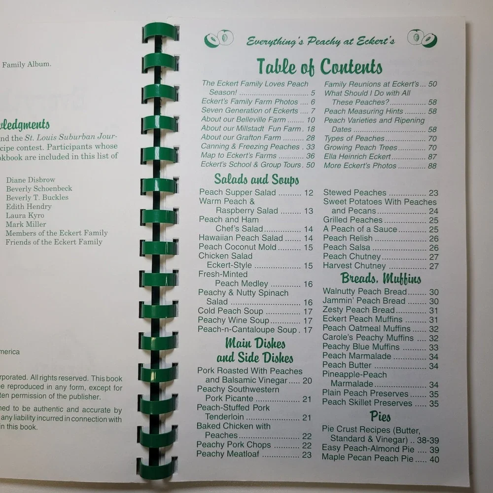 Everything s Peachy at Eckerts A Peach of a Cookbook Eckert Family Belleville IL